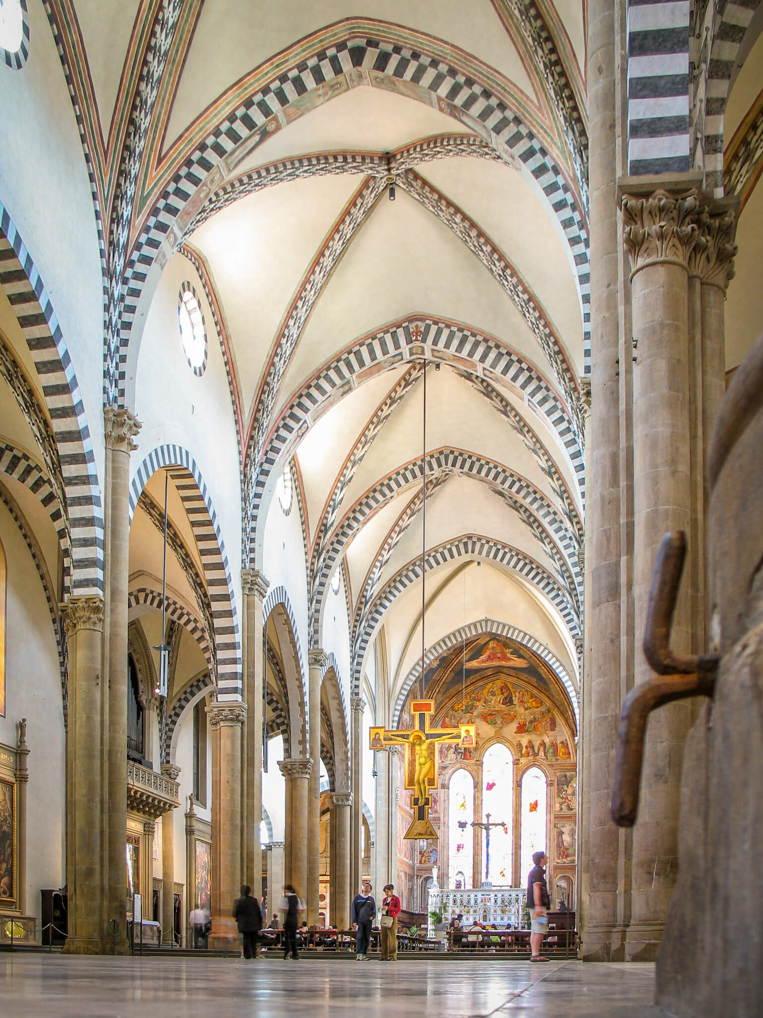 The interior of the Santa Maria Novella church in Florence