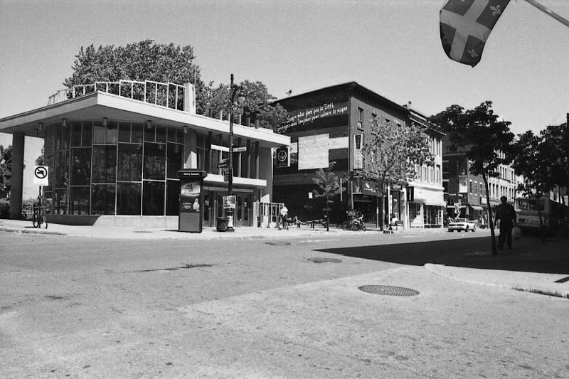 Beaudry subway station exterior in Montreal