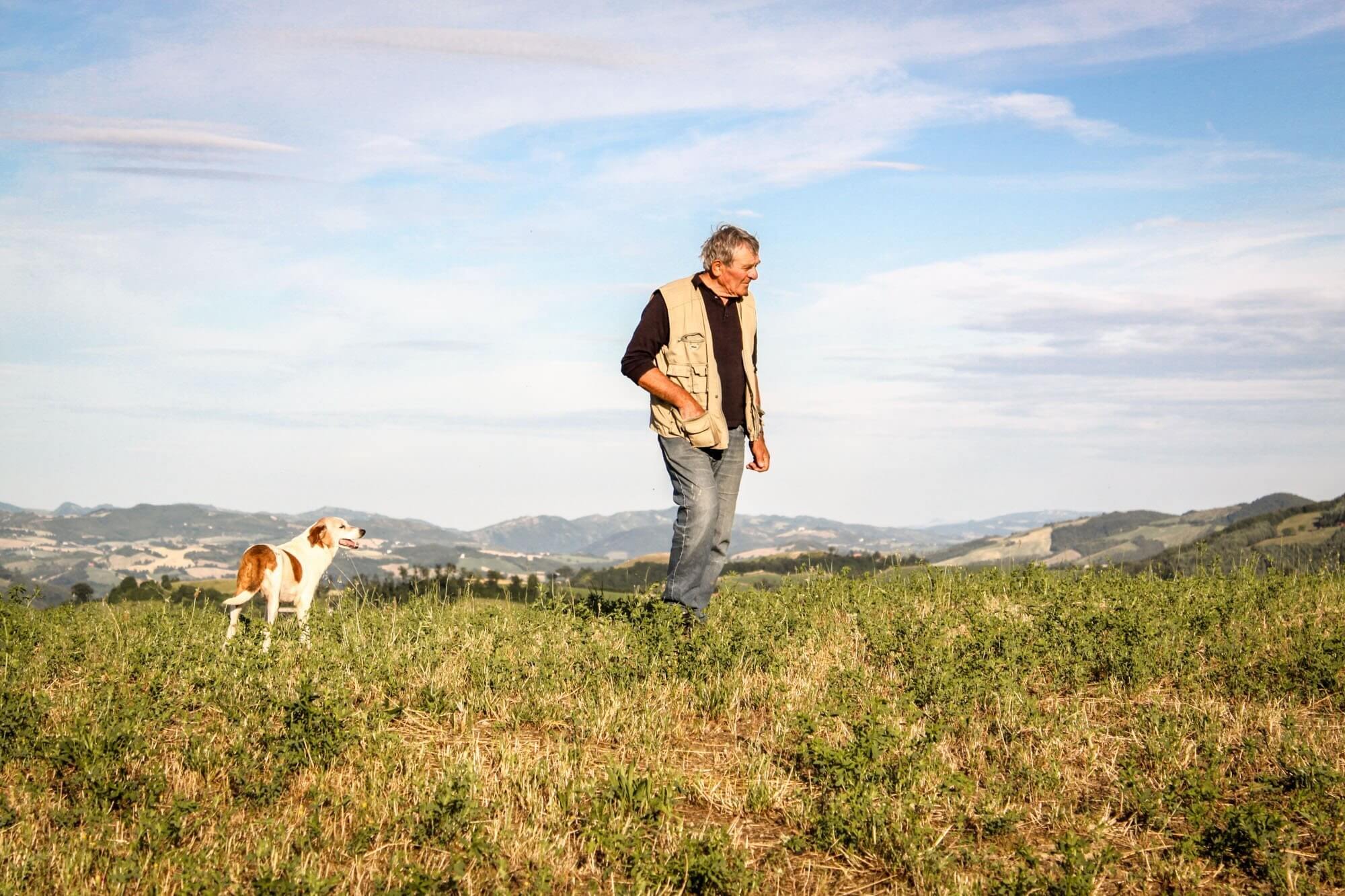 Hunting for truffles at Country House Sant'Angiolino near Urbania, Le Marche, Italy
