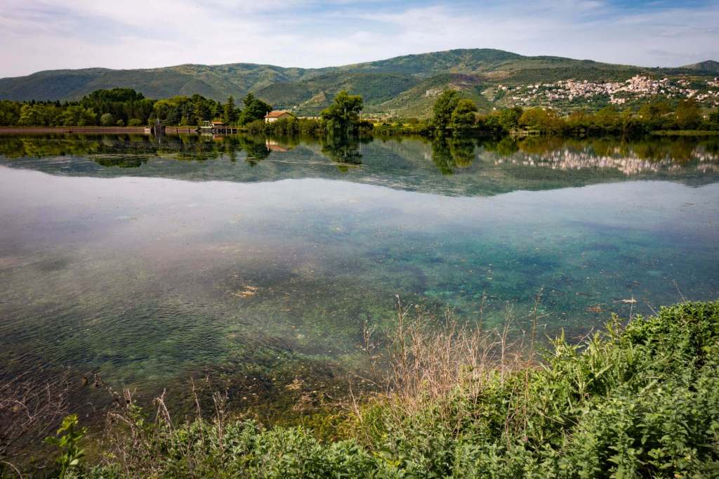 Capo d'Acqua, seen from above the surface