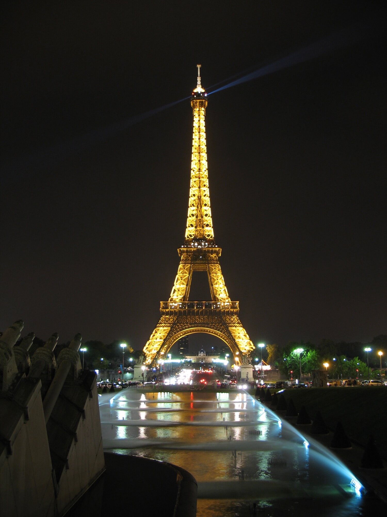 The Eiffel Tower at night