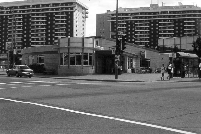 Frontenac subway station exterior in Montreal