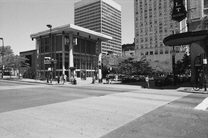 Berri-UQAM subway station exterior in Montreal