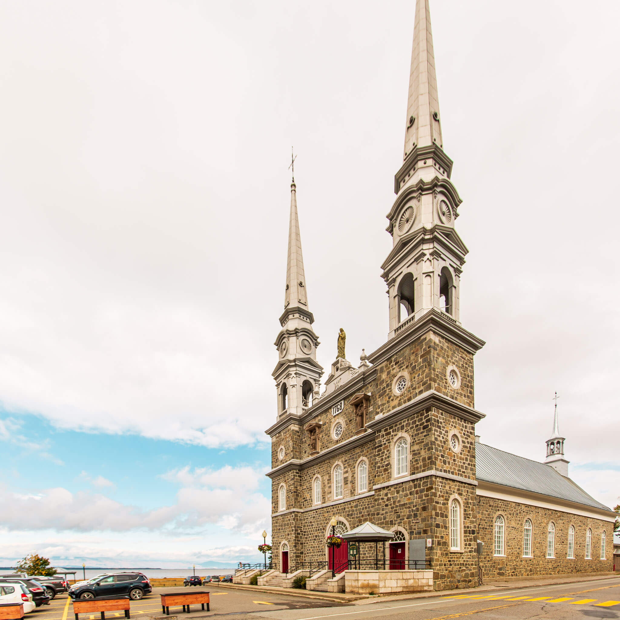 The historic church, Église Notre-Dame-de-Bonsecours, in L'Islet, Quebec