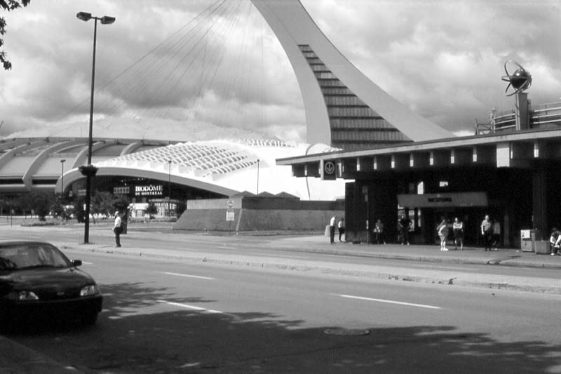 Viau subway station exterior in Montreal