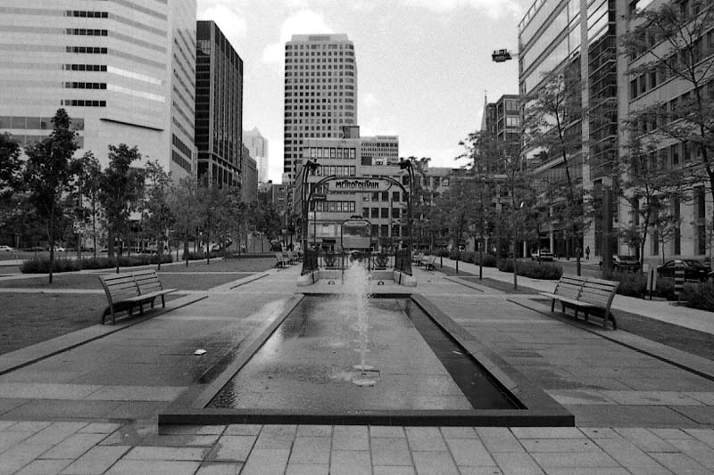 Square-Victoria subway station exterior in Montreal