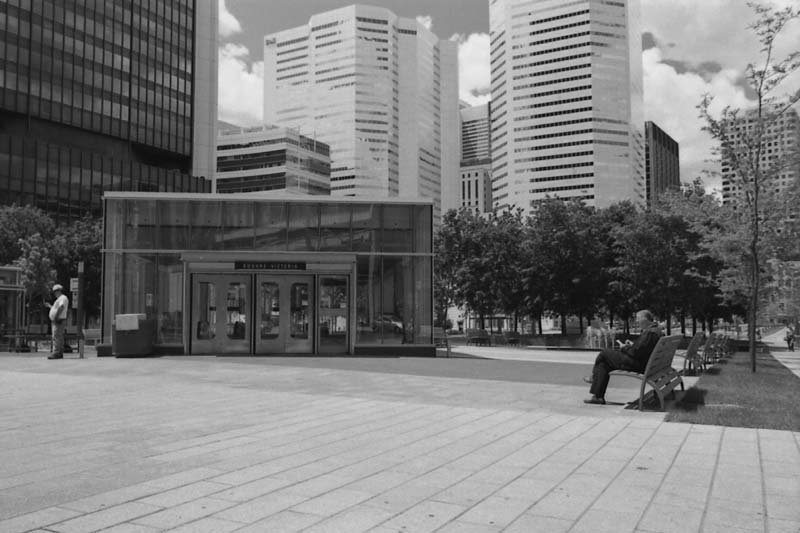 Square-Victoria subway station exterior in Montreal