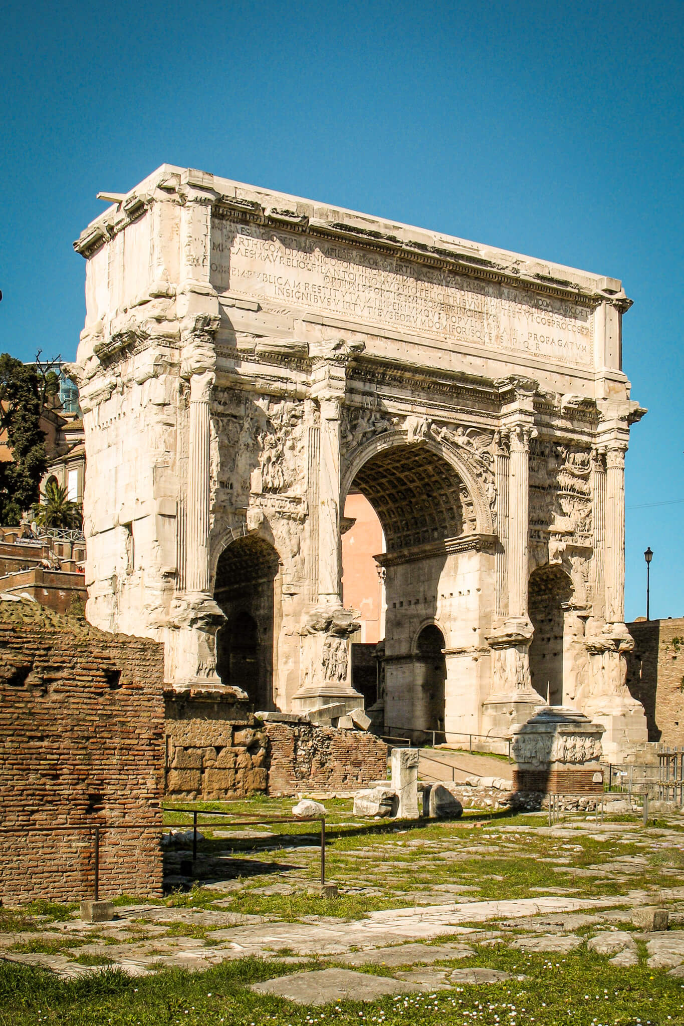 The Arch of Septimius Severus in the Roman Forum