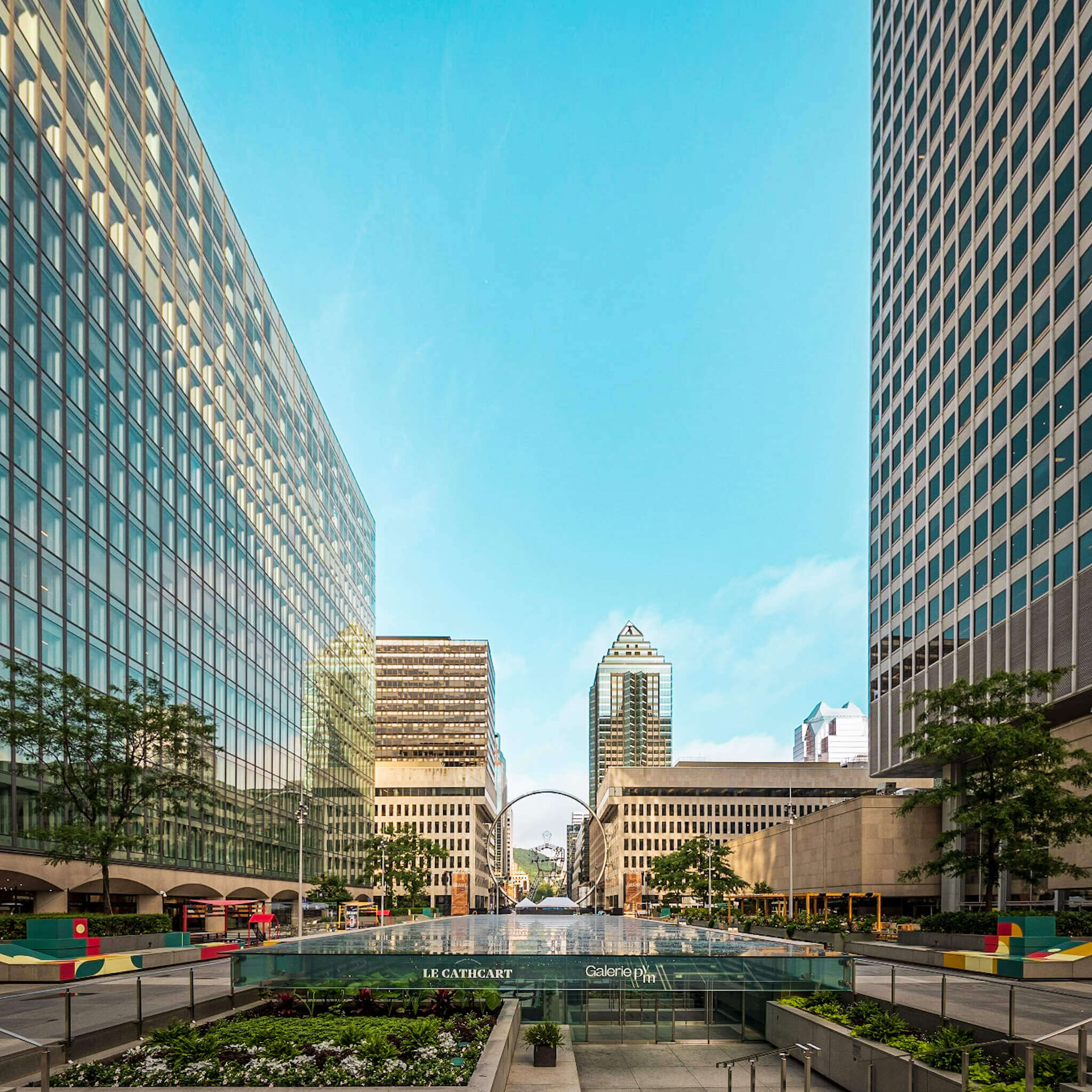 The Ring sculpture in Place Ville Marie in Montreal