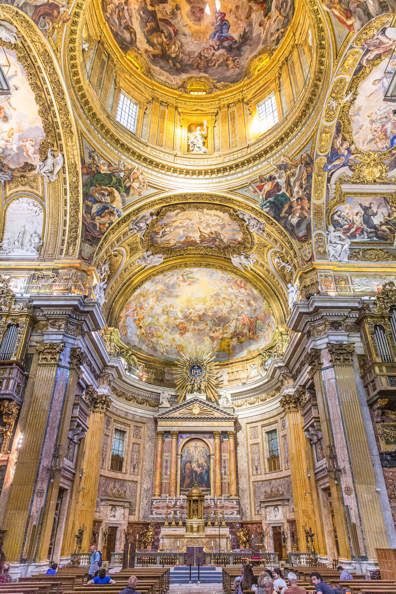 The dome and apse of the Gesù in Rome