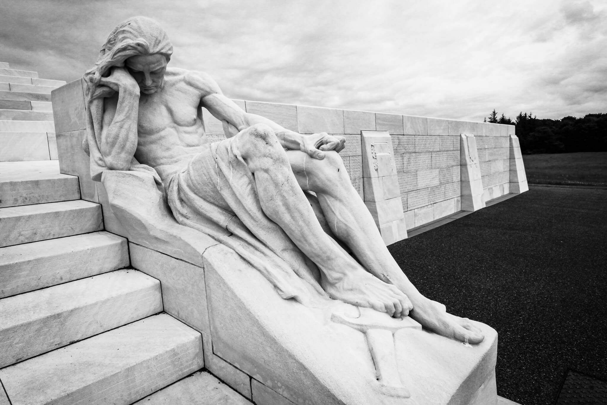 Statue at the Canadian National Vimy Memorial
