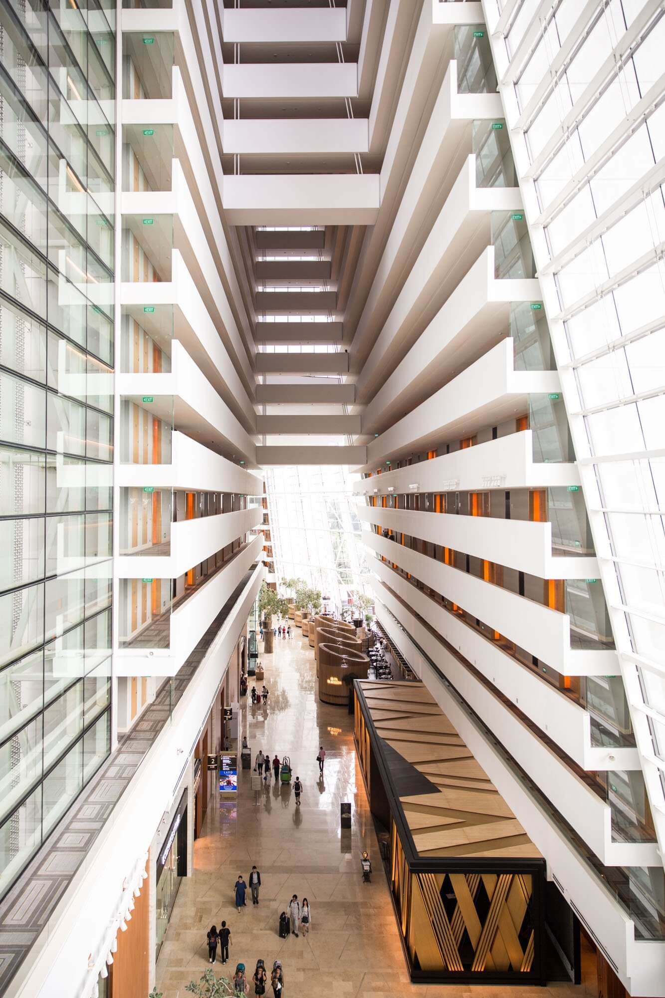 The interior of the Marina Bay Sands Hotel in Singapore