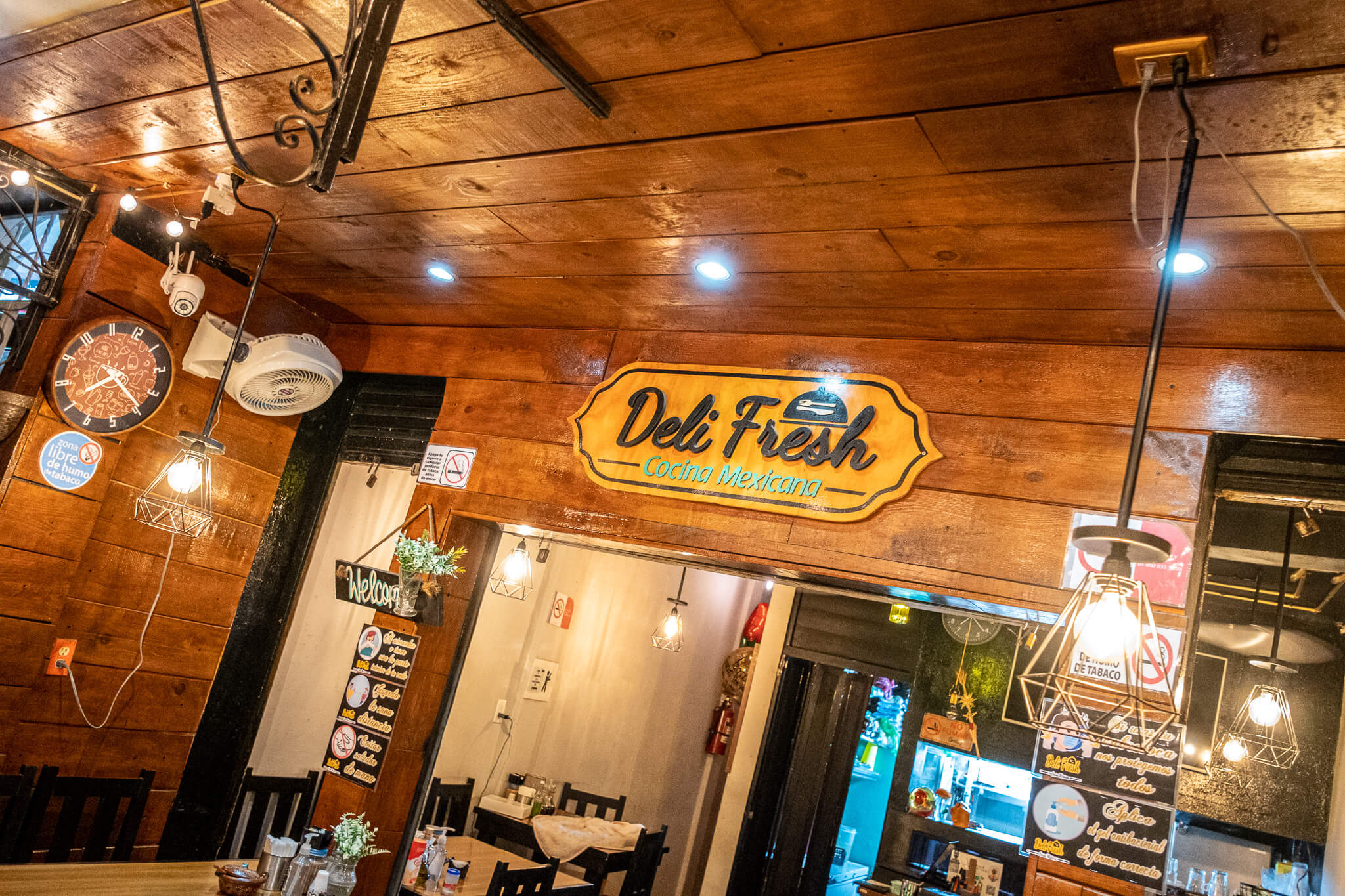 Interior of Deli Fresh Cocina Mexicana restaurant in Tulum