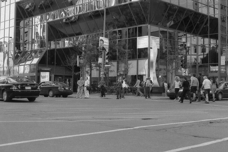 Peel subway station exterior in Montreal