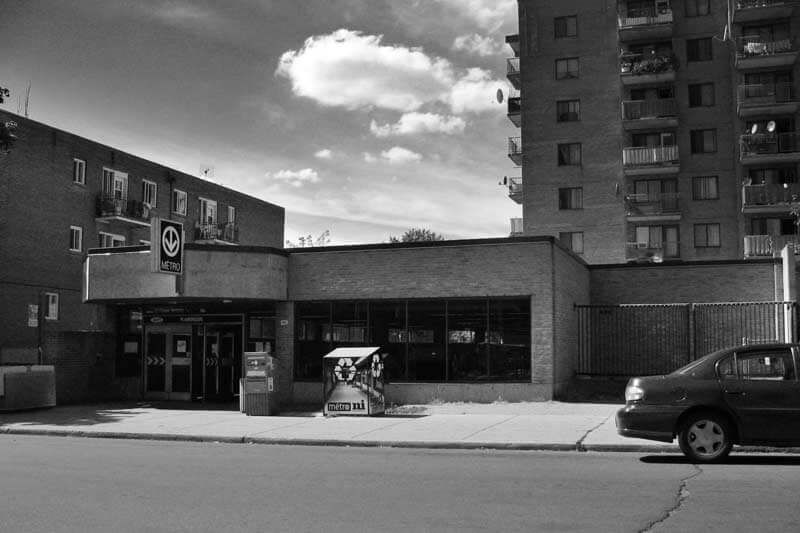 Plamondon subway station exterior in Montreal