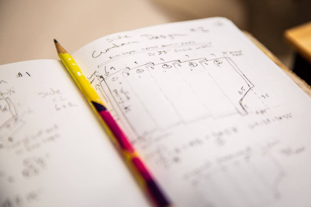 Sketch of our van curtain design