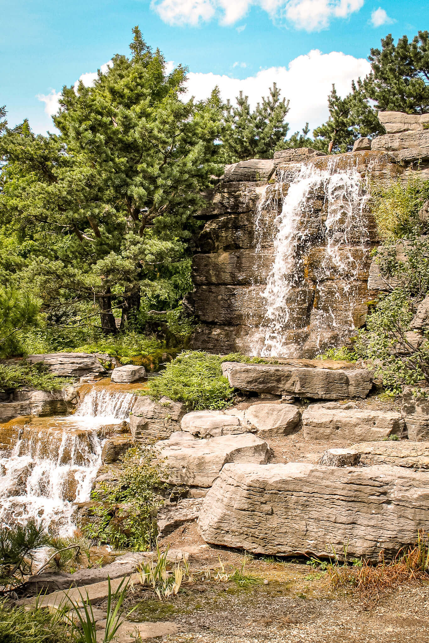 Waterfall at the Montreal Botanical Gardens