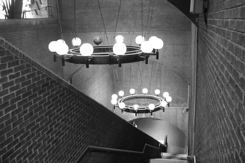 Snowdon subway station interior light fixtures