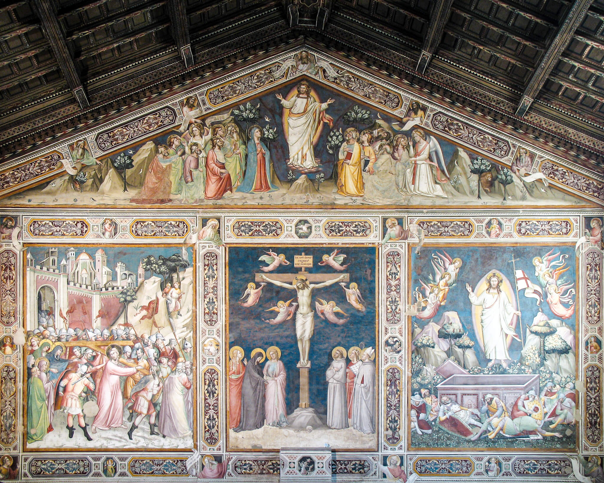 Fresco inside the Santa Croce basilica in Florence
