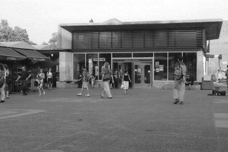 Mont-Royal subway station exterior in Montreal
