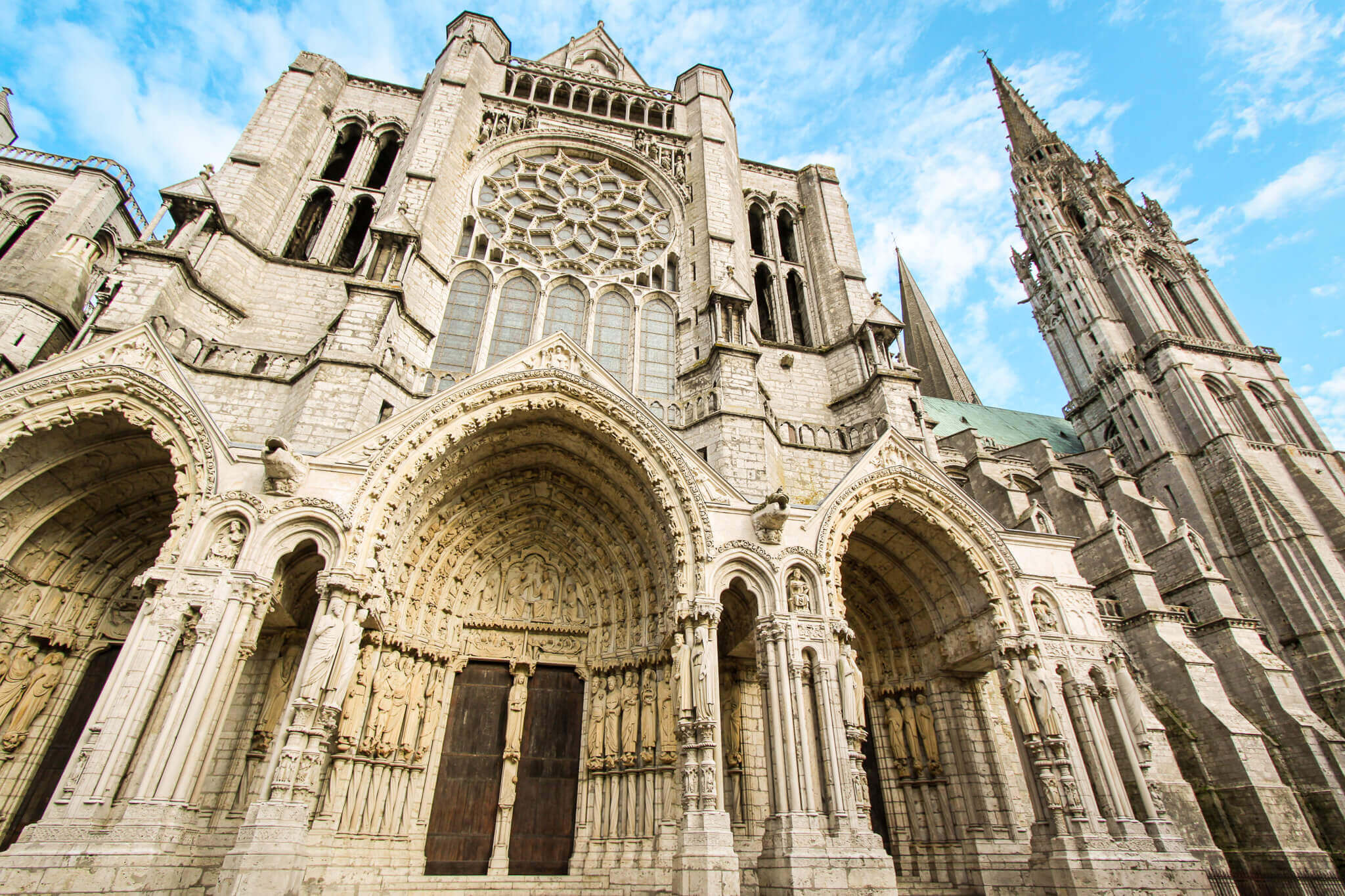 The north transept of the Chartres Cathedral