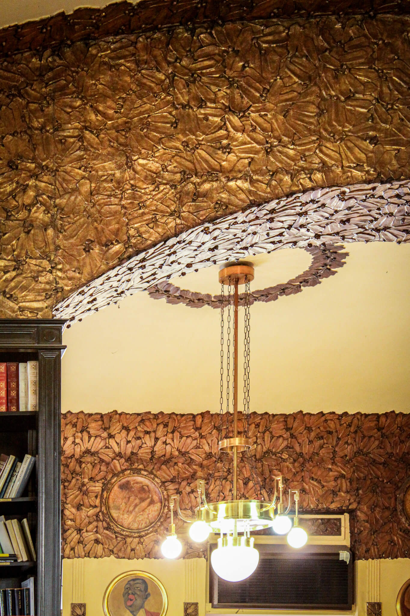 Architectural detail inside the Caffè San Marco in Trieste, Italy