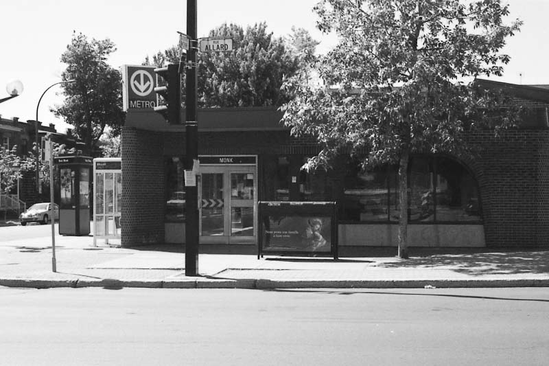 Monk subway station exterior in Montreal