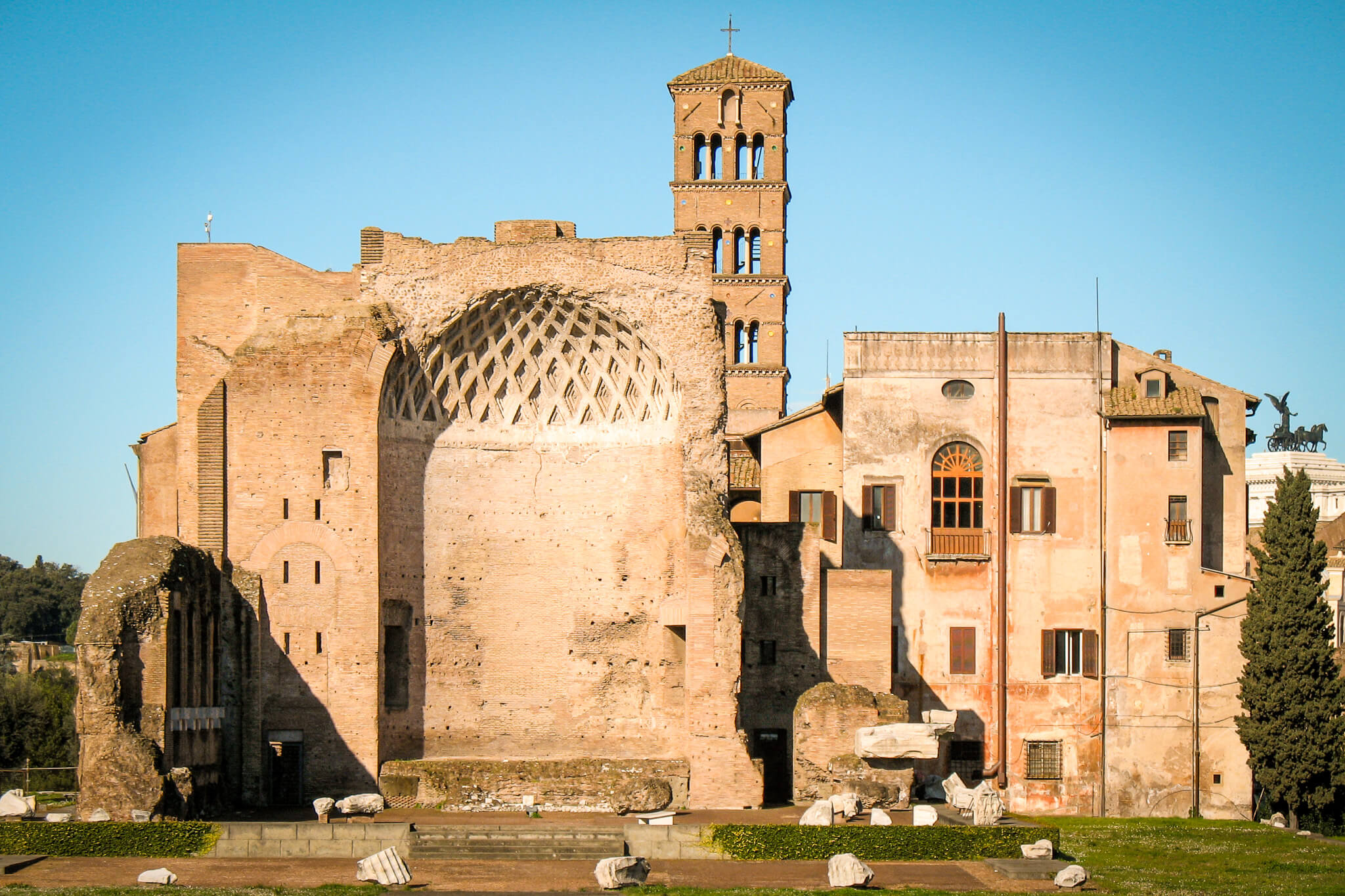 Temple of Venus and Roma as seen from the Colosseum