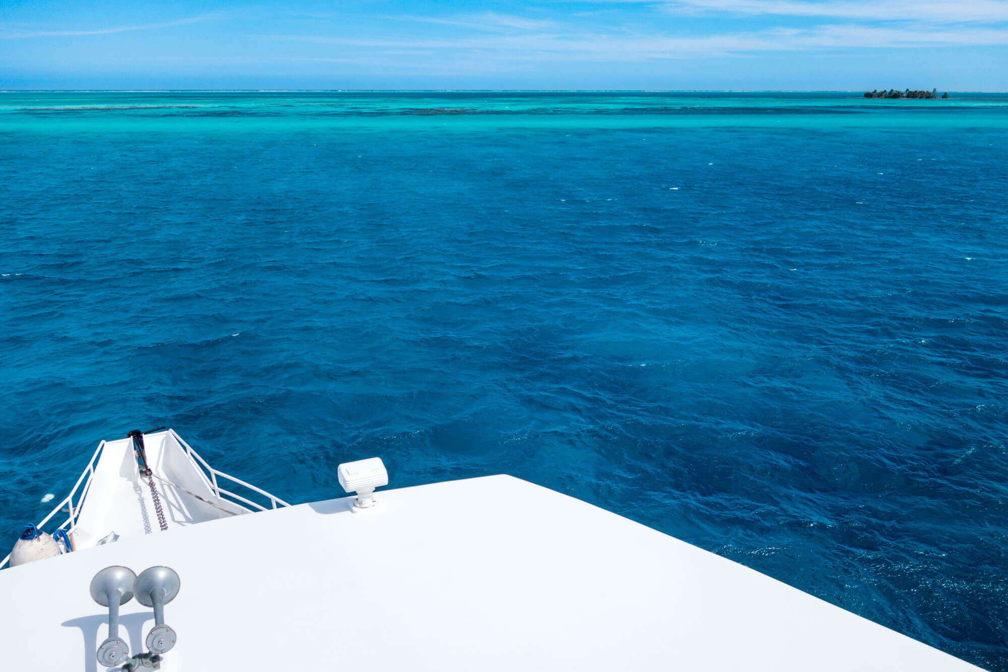 Exploring the Caribbean sea off the cost fo Belize aboard the Belize Aggressor III