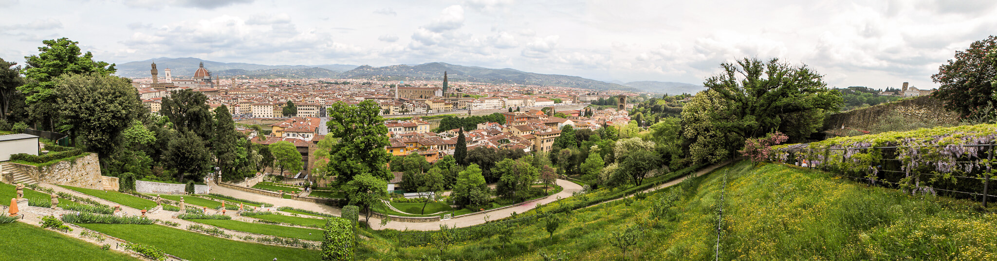 Panorama of Florence from the Giardino Bardini gardens