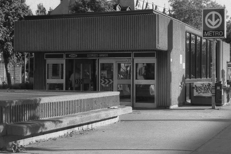 Georges-Vanier subway station exterior in Montreal