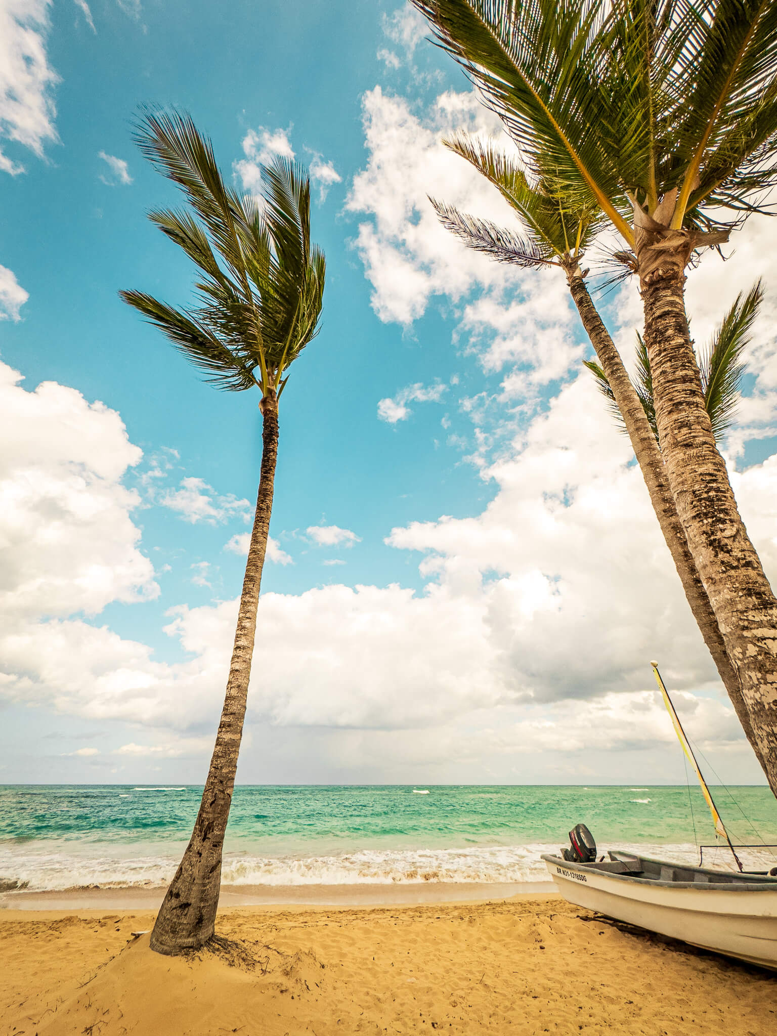 Our ocean view from beach loungers at Excellence El Carmen