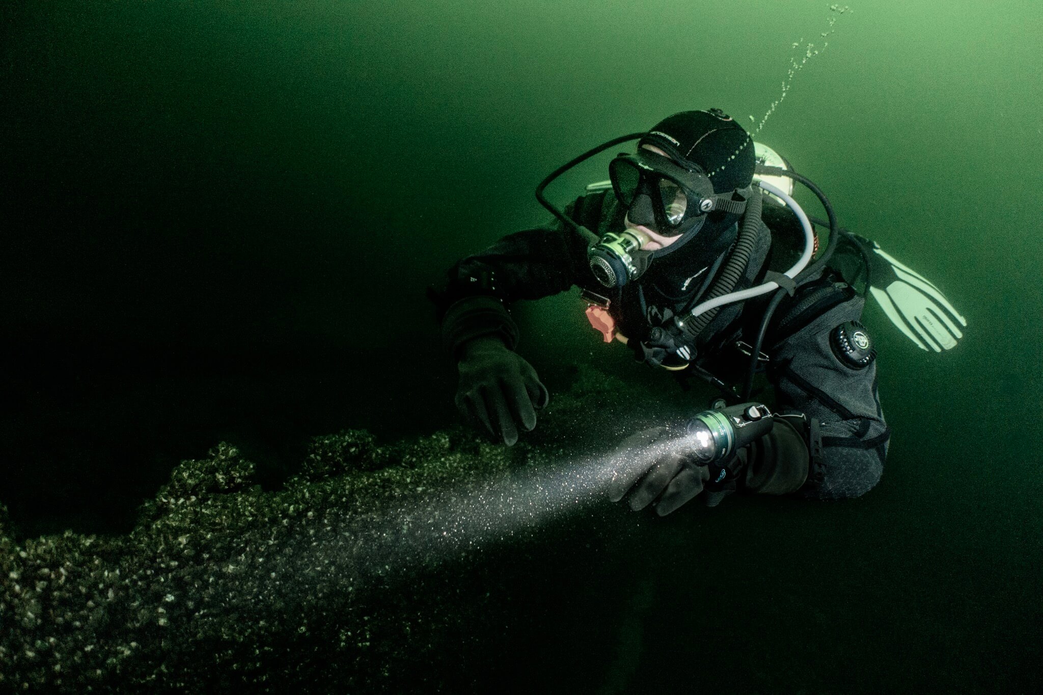 Drysuit diving in Lake Ontario