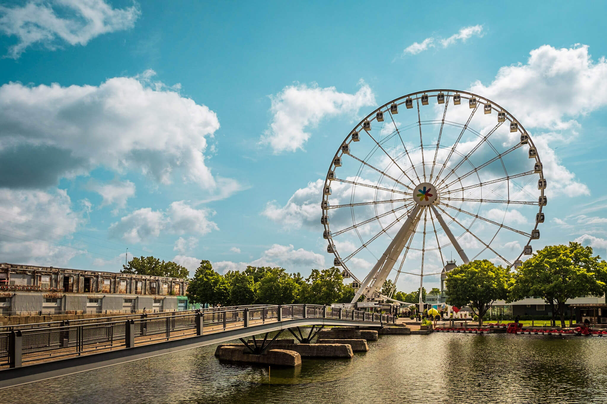 The ferris wheel in Montreal's Old Port area