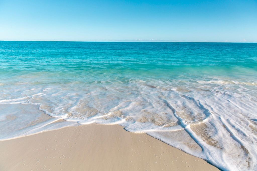 Grace Bay Beach in Turks and Caicos with perfect white sand and turquoise water
