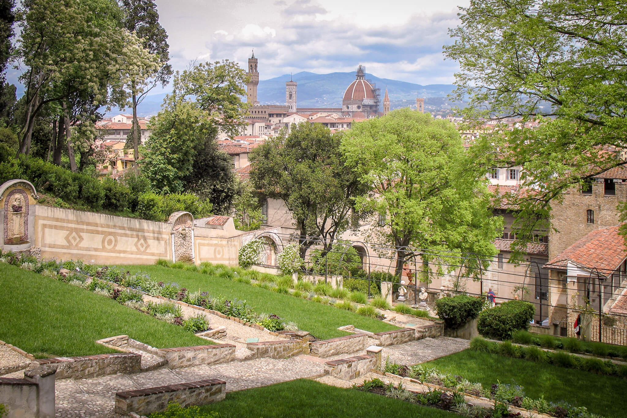 View of Florence from the Giardino Bardini on the south side of the Arno river