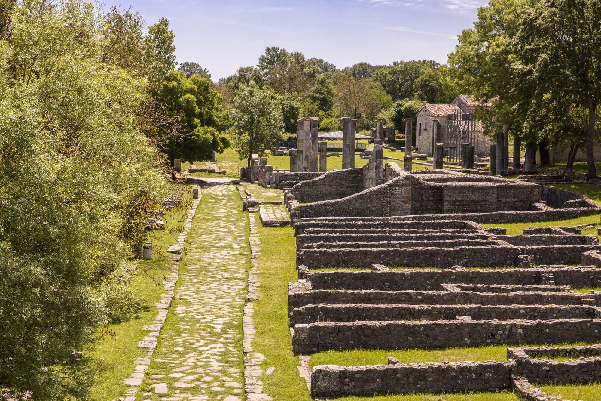 Ruins at the Saepinum Archaeological Area near Saepinum, Molise, Italy