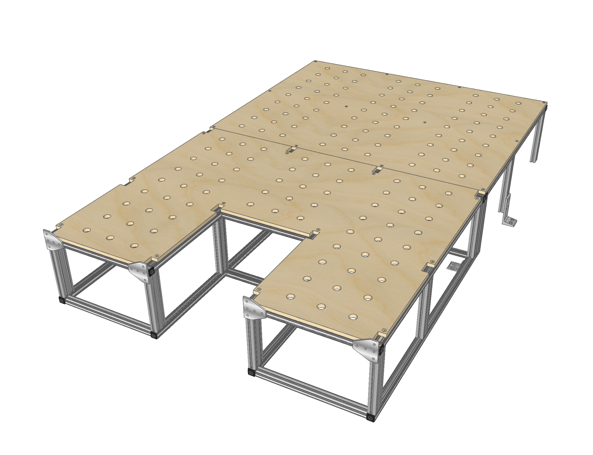 T-slot aluminum Transit Connect sleeping platform