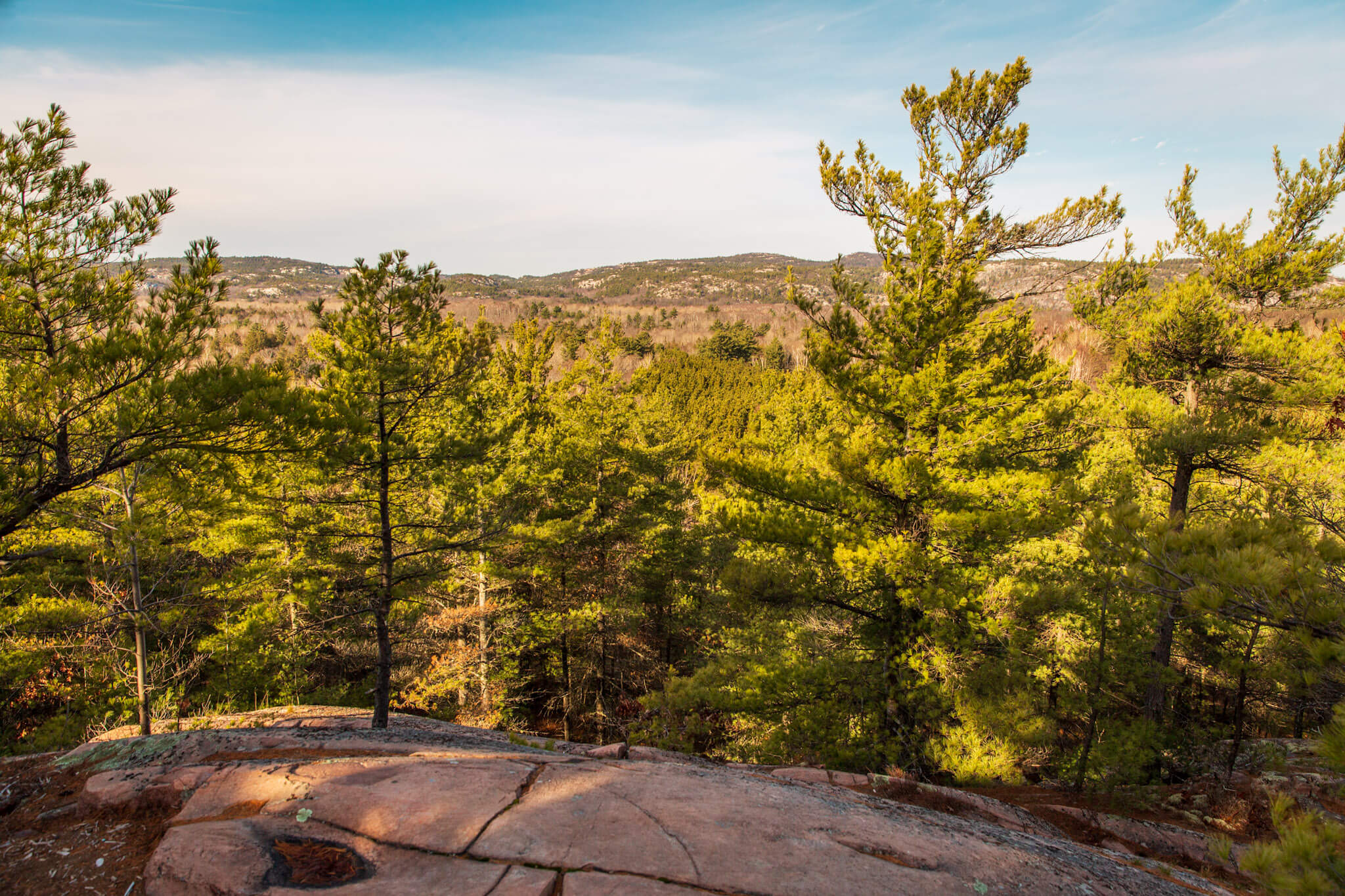 Views of the La Cloche mountain range from the Granite Ridge Trail in Killarney Provincial Park