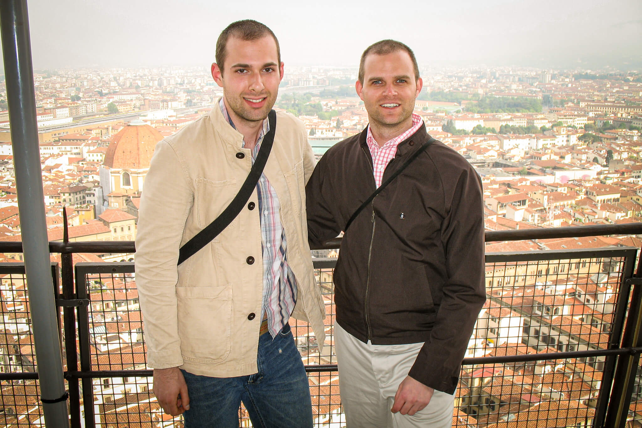 Posing for a photo atop the Florence Cathedral or Duomo