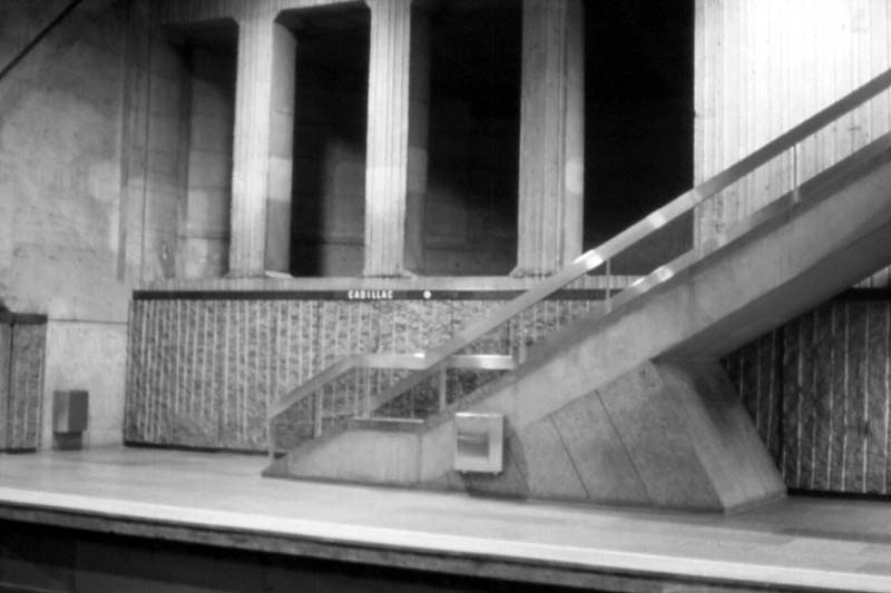 Cadillac subway station interior stairway