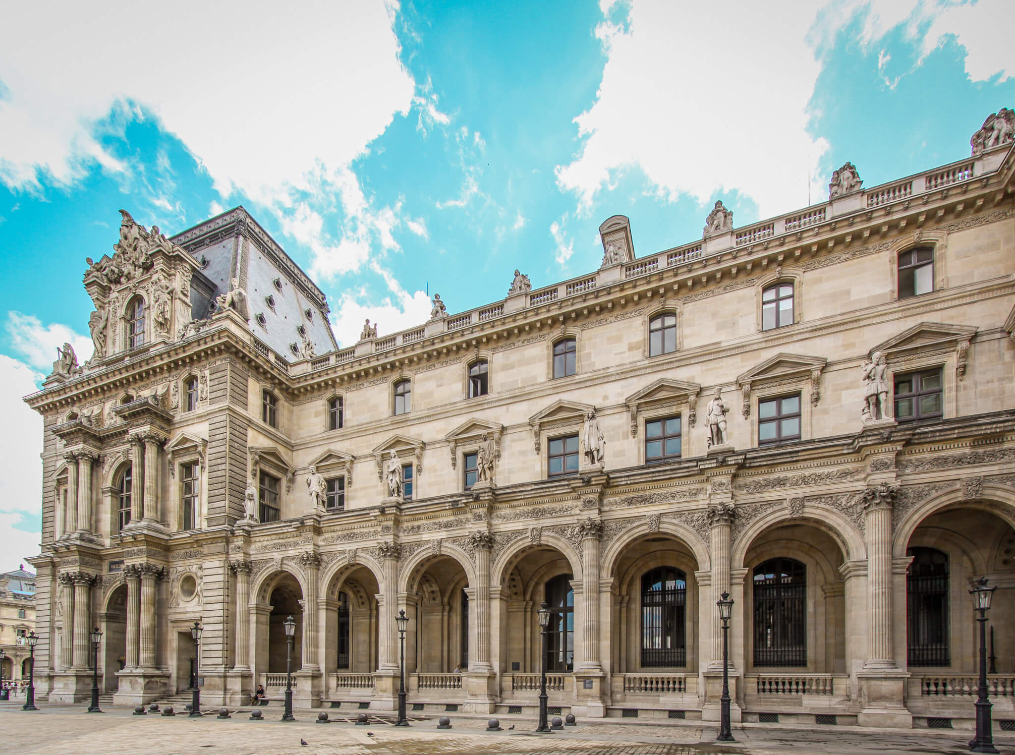 An exterior wing of the Louvre
