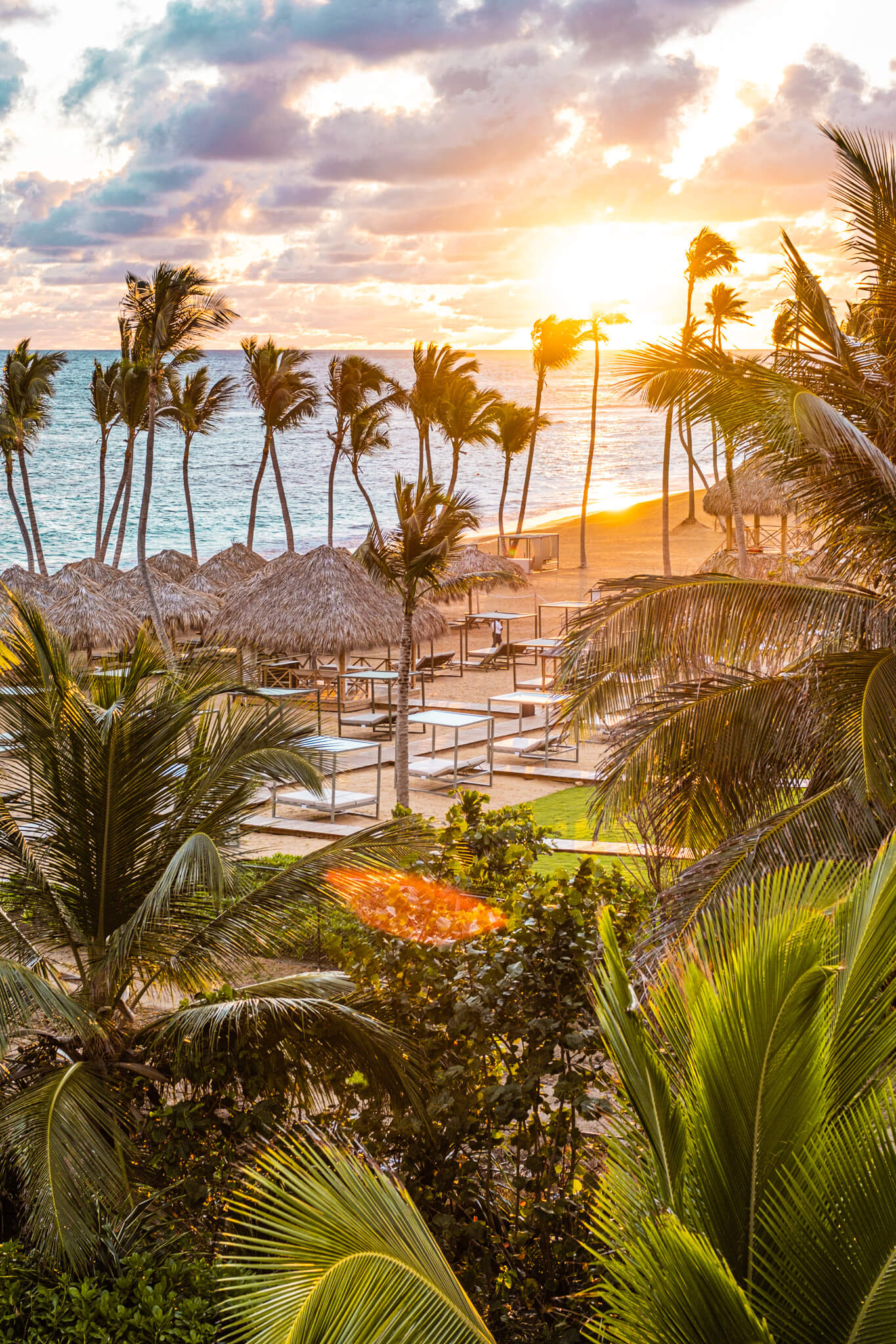 Sunrise view from our rooftop terrace at Excellence El Carmen