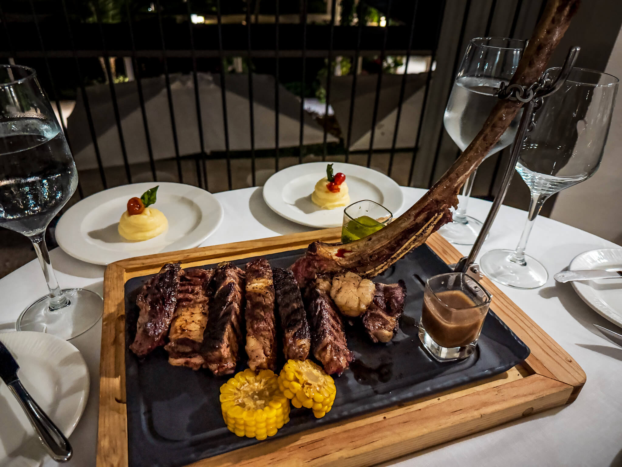 Indulging on tomahawk steak at Excellence El Carmen's Magna restaurant