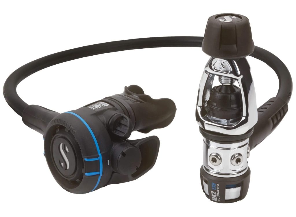 The SCUBAPRO MK2 EVO first stage regulator with R105 second stage