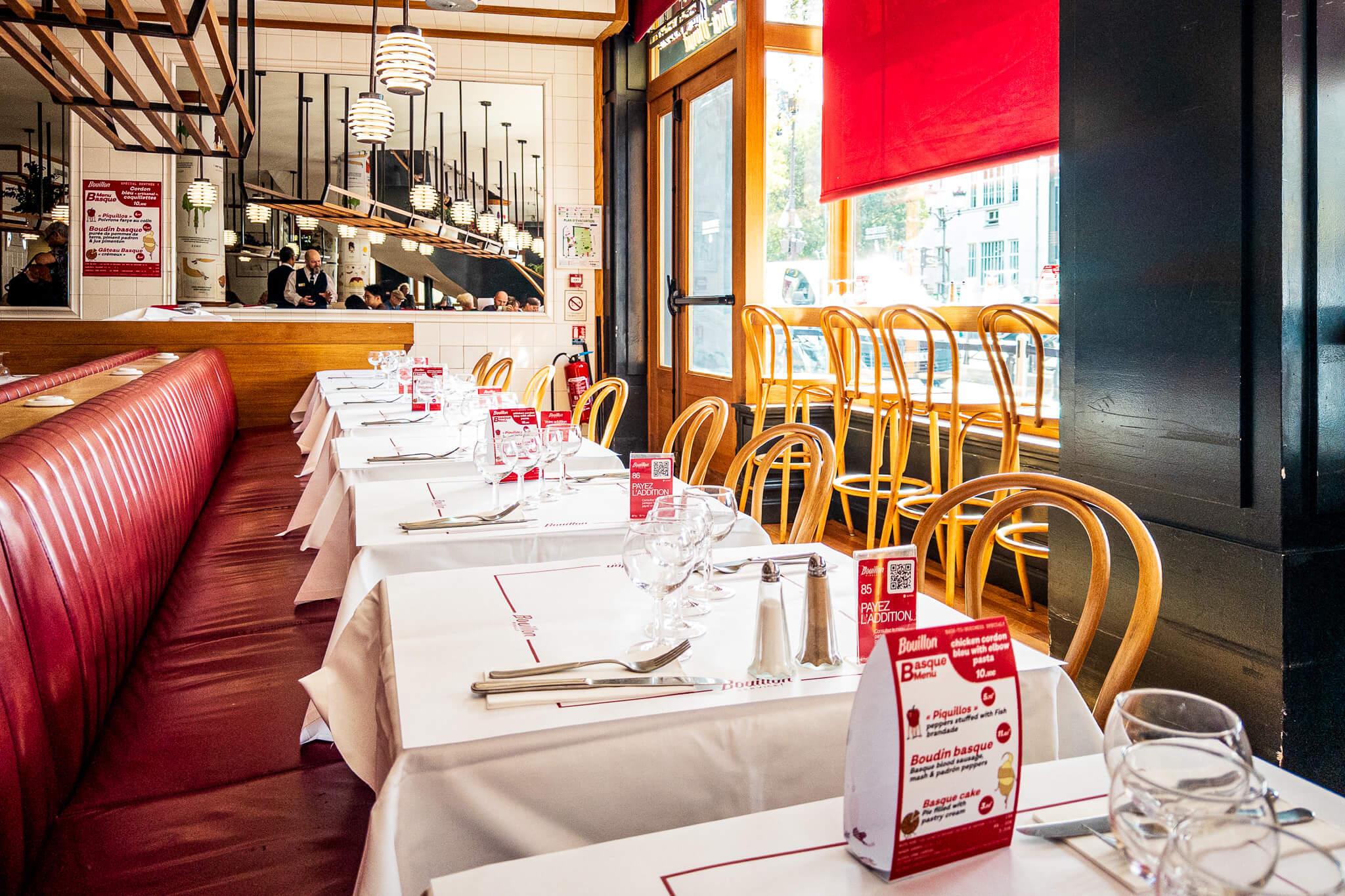 The interior of Bouillon Pigalle restaurant in Montmartre, Paris
