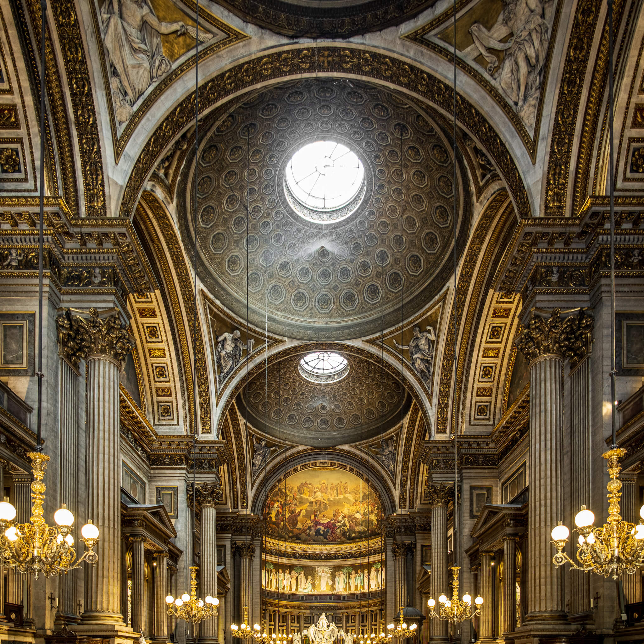 Interior of Église de la Madeleine in Paris