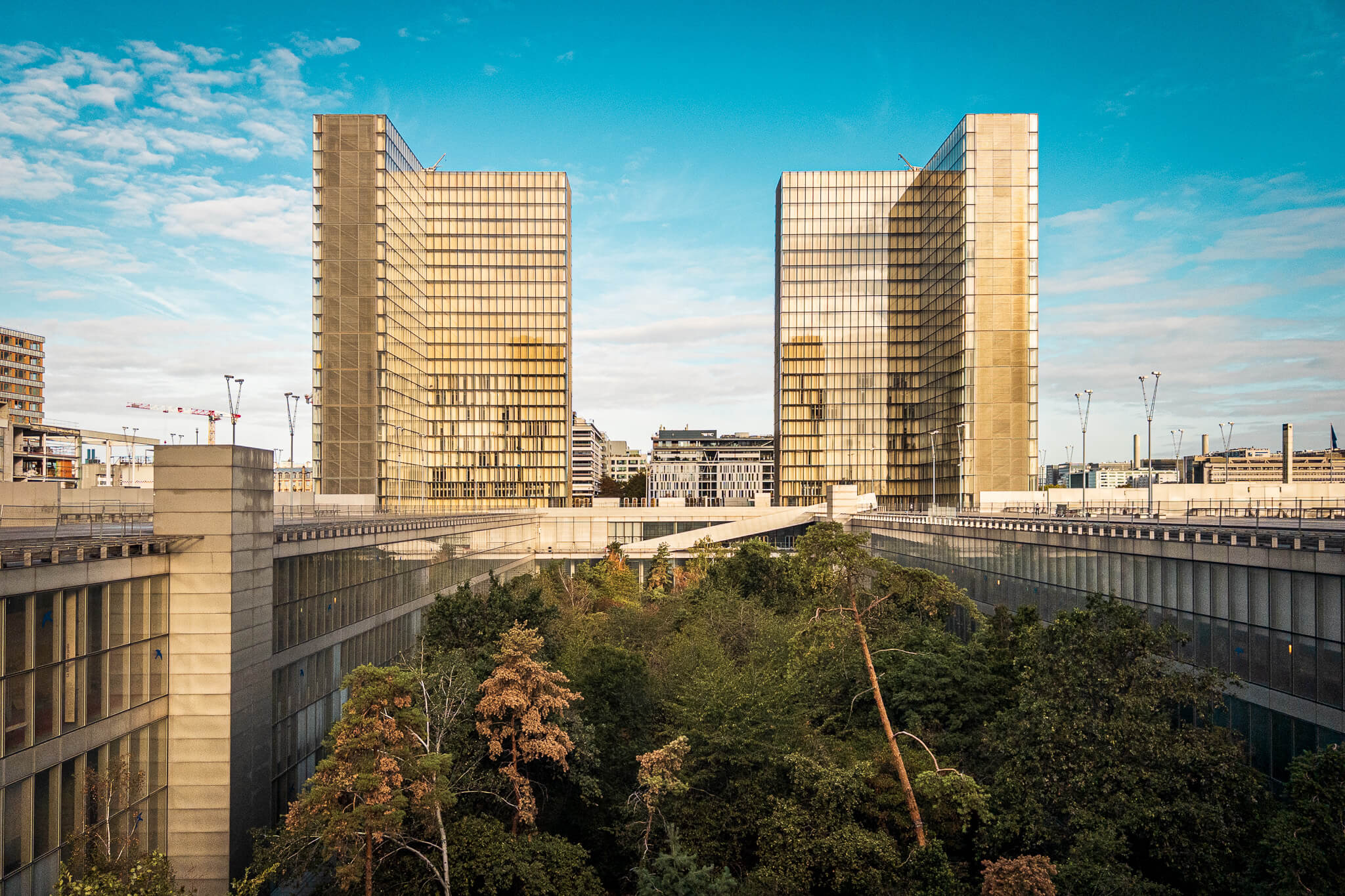 The François-Mitterrand Library and sunken inner garden