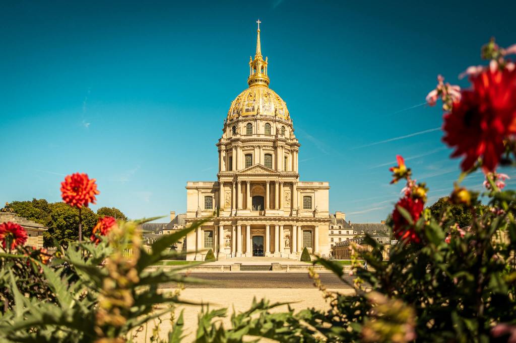 The Dome des Invalides with the tomb of Napoleon in Paris
