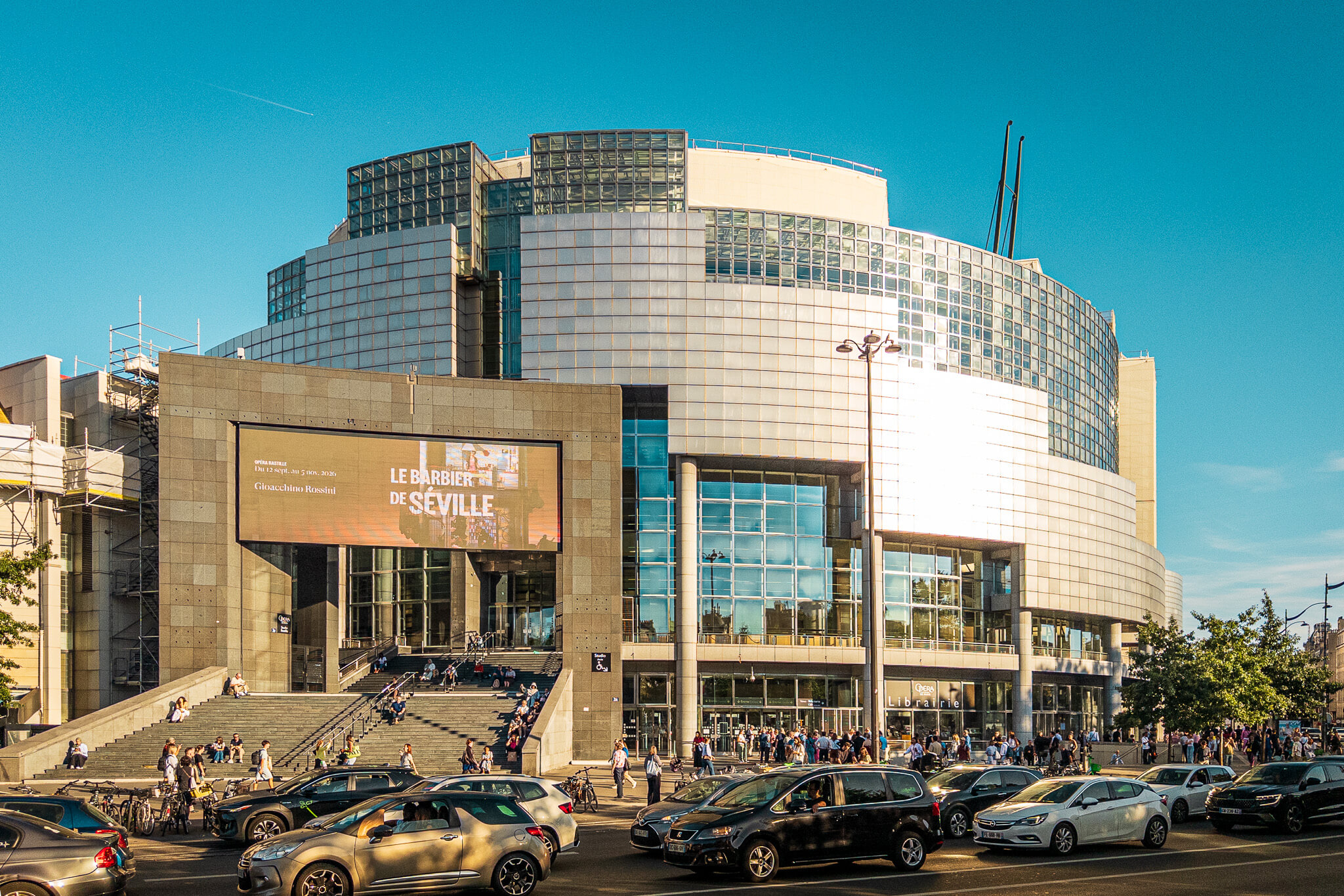 The modern Opéra Bastille in Paris